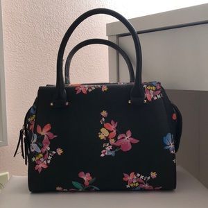 Black + Floral Purse | Handbag & Crossbody